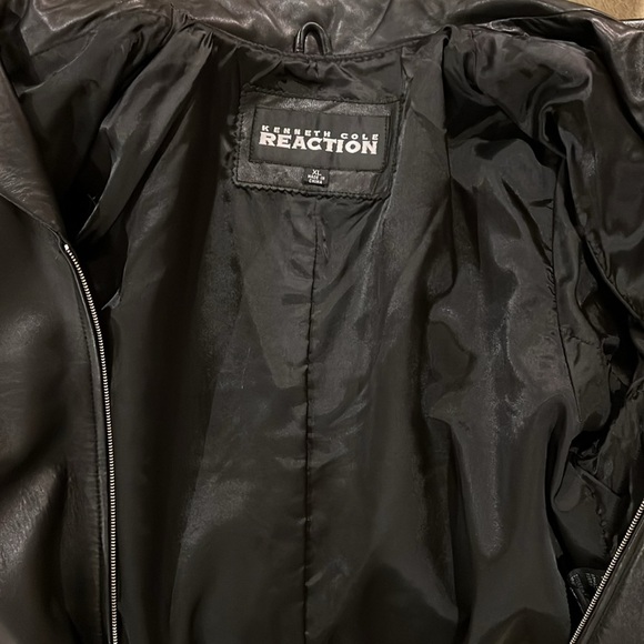 Women’s Kenneth Cole Reaction leather waist jacket, front zip, NWOT, XL - Picture 5 of 7